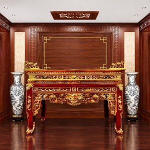 Án Gian Thờ Gỗ Mít Chân Quỳ